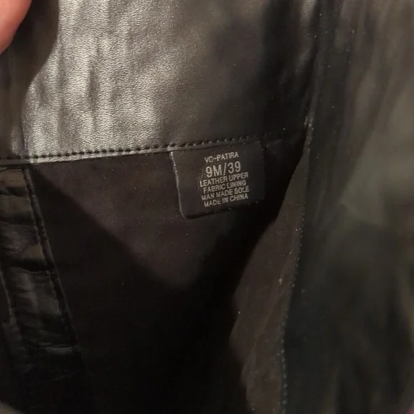 Vince Camuto Patira quilted black riding boots with gold accents size 9 - Picture 4 of 4